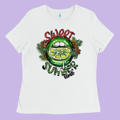Sweet Summer Time Ladies Tee Designed By Sublimationcraftshop