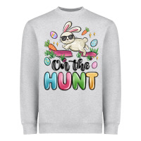 Heather Grey on the hunt easter Heavyweight Sweatshirt - MaliasSmallBusiness