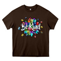 Chocolate Brown be kind2 Heavy Core Tee - SublimationCraftShop