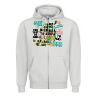 Dove Grey mens mental health matters Zipper Hoodie - Artiststas