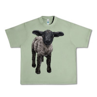 Oil Green suffolk baby sheep Urban Heavy Tee - LillyAllenDesigns