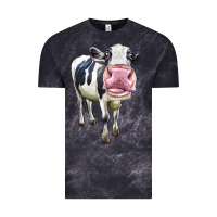 Cloud Black Cute Holstein Vintage Tee - LillyAllenDesigns