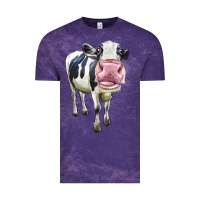 Cloud Purple Cute Holstein Vintage Tee - LillyAllenDesigns
