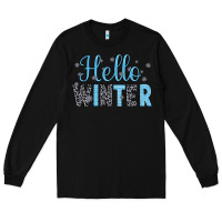 Black hello winter Long Sleeve Tee - JahusDesignShop