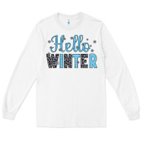 White hello winter Long Sleeve Tee - JahusDesignShop