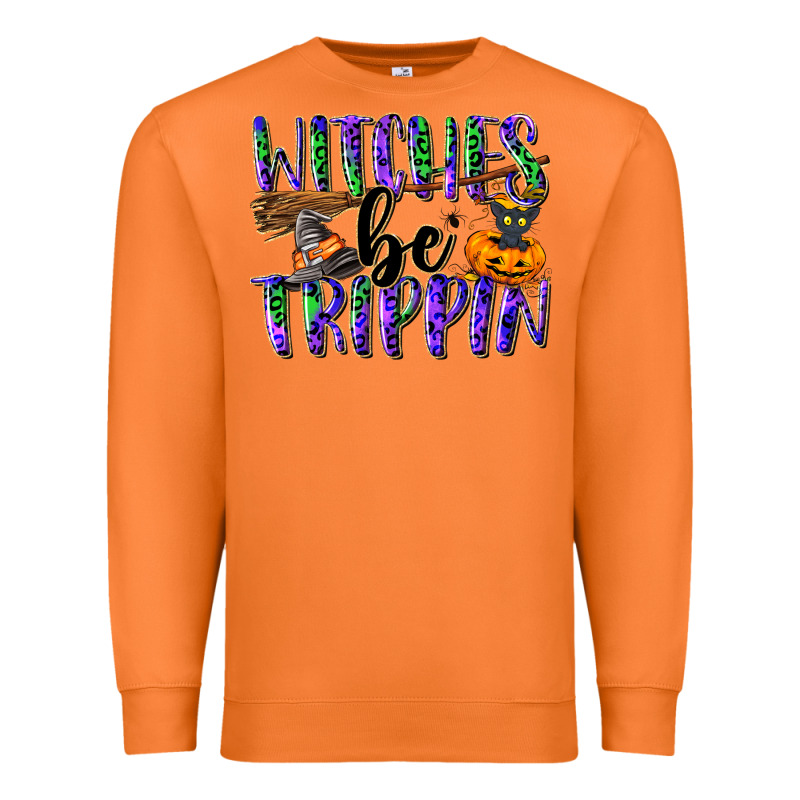 Witches Be Trippin Premium Sweatshirt by NancyCooperArtShop | Teevron