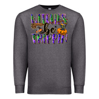 Charcoal Heather Witches be trippin Premium Sweatshirt - NancyCooperArtShop
