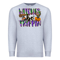 Heather Grey Witches be trippin Premium Sweatshirt - NancyCooperArtShop