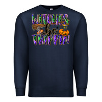 Navy Witches be trippin Premium Sweatshirt - NancyCooperArtShop