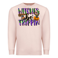Pale Pink Witches be trippin Premium Sweatshirt - NancyCooperArtShop