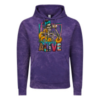 Cloud Purple staying alive coffee drinking skeleton Vintage Hoodie - Jasminsmagicworld