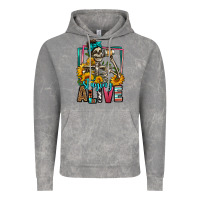Cloud Rock staying alive coffee drinking skeleton Vintage Hoodie - Jasminsmagicworld