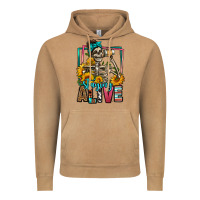 Vintage Camel staying alive coffee drinking skeleton Vintage Hoodie - Jasminsmagicworld