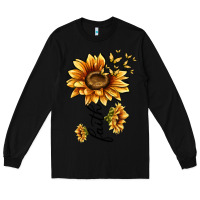 Black faith sunflower Long Sleeve Tee - MaliasSmallBusiness