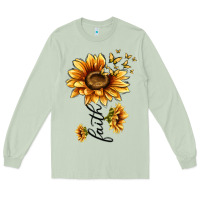 Matcha faith sunflower Long Sleeve Tee - MaliasSmallBusiness
