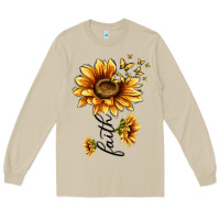 Mushroom faith sunflower Long Sleeve Tee - MaliasSmallBusiness
