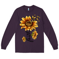 Plum faith sunflower Long Sleeve Tee - MaliasSmallBusiness