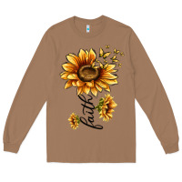 Toasted Coconut faith sunflower Long Sleeve Tee - MaliasSmallBusiness