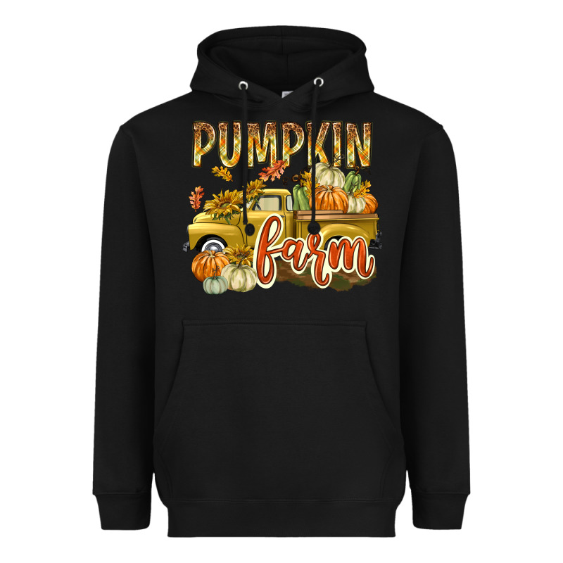 Pumpkin Farm With Truck Heavyweight Hoodie by texasbilliewilder | Teevron