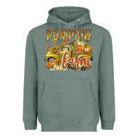 Sage Pumpkin farm with truck Heavyweight Hoodie - texasbilliewilder