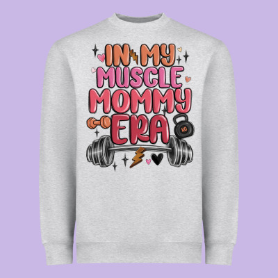 In My Muscle Mommy Era Heavyweight Sweatshirt Designed By Maliassmallbusiness