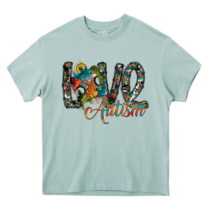 Love Autism Heavy Core Tee by SublimationCraftShop | Teevron