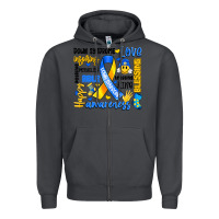 Smoke down syndrome awareness typography Zipper Hoodie - Artiststas