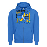 True Royal down syndrome awareness typography Zipper Hoodie - Artiststas