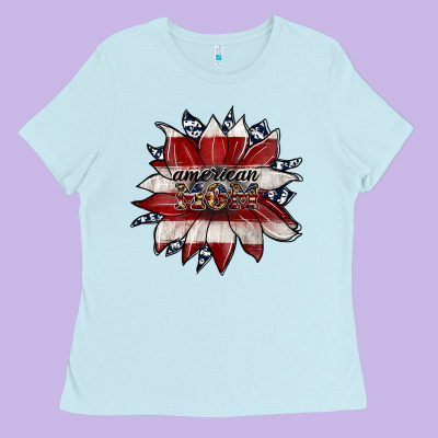 American Mom Ladies Tee Designed By Jahusdesignshop