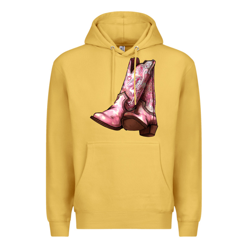 Cowgirl Boots Premium Hoodie by HowdyJamesFarm | Teevron