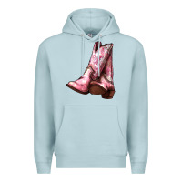Blue Mist Cowgirl boots Premium Hoodie - HowdyJamesFarm