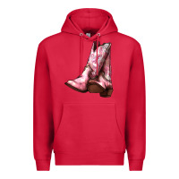 Cardinal Cowgirl boots Premium Hoodie - HowdyJamesFarm