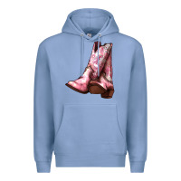 Colony Blue Cowgirl boots Premium Hoodie - HowdyJamesFarm