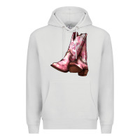 Dove Grey Cowgirl boots Premium Hoodie - HowdyJamesFarm