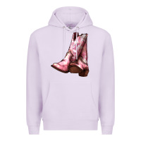Lilac Cowgirl boots Premium Hoodie - HowdyJamesFarm