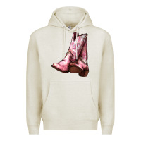 Oatmeal Heather Cowgirl boots Premium Hoodie - HowdyJamesFarm