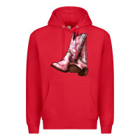 Red Cowgirl boots Premium Hoodie - HowdyJamesFarm