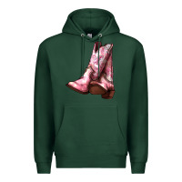 Sports Green Cowgirl boots Premium Hoodie - HowdyJamesFarm