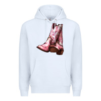White Cowgirl boots Premium Hoodie - HowdyJamesFarm