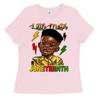 Bubblegum Pink little mister juneteenth Ladies Tee - HRA Design Shop