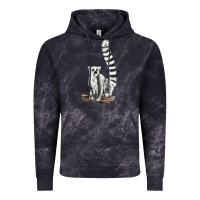 Cloud Black Ringtail Cat Vintage Hoodie - LillyAllenDesigns