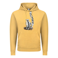 Vintage Mustard Ringtail Cat Vintage Hoodie - LillyAllenDesigns