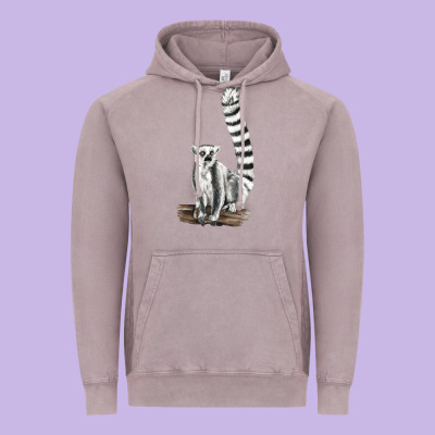 Ringtail Cat Vintage Hoodie Designed By Lillyallendesigns