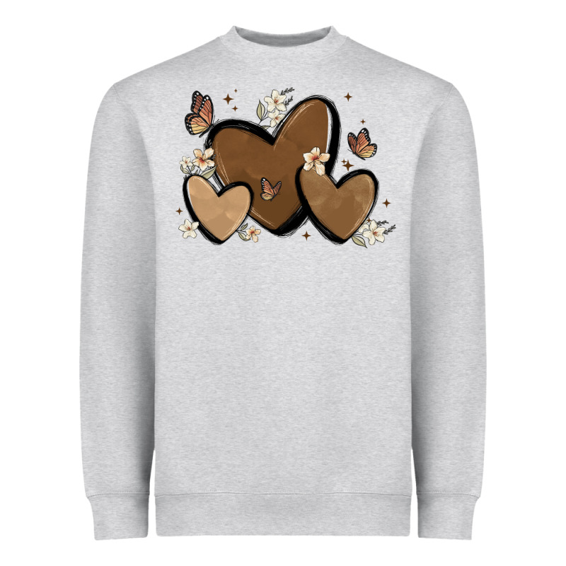 Melanin Hearts Heavyweight Sweatshirt by MaliasSmallBusiness | Teevron