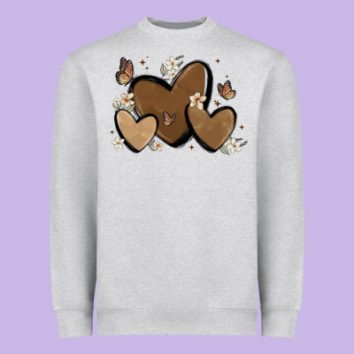 Melanin Hearts Heavyweight Sweatshirt Designed By Maliassmallbusiness