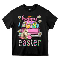 Black Bunny Happy Easter truck Easter Day Heavy Core Tee - Neo Western