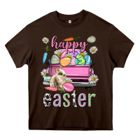 Chocolate Brown Bunny Happy Easter truck Easter Day Heavy Core Tee - Neo Western
