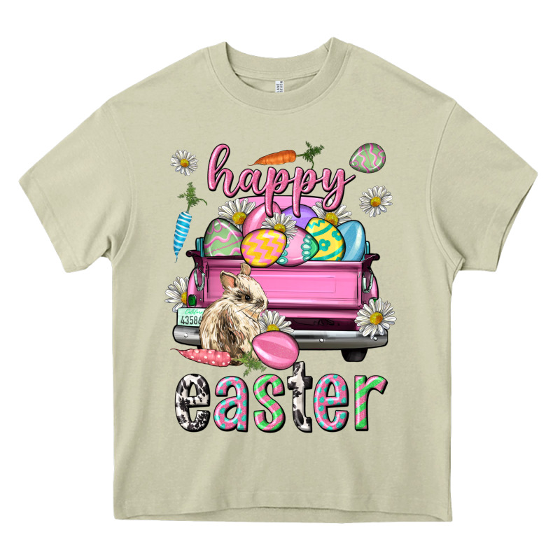 Bunny Happy Easter Truck Easter Day Heavy Core Tee by Neo Western | Teevron