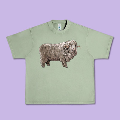 Rambouillet Sheep Urban Heavy Tee Designed By Lillyallendesigns