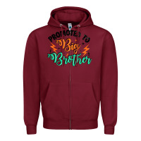Burgundy promoted to big brother Zipper Hoodie - Artiststas